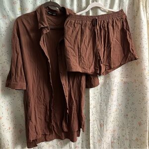 SHEIN brown 2 piece set